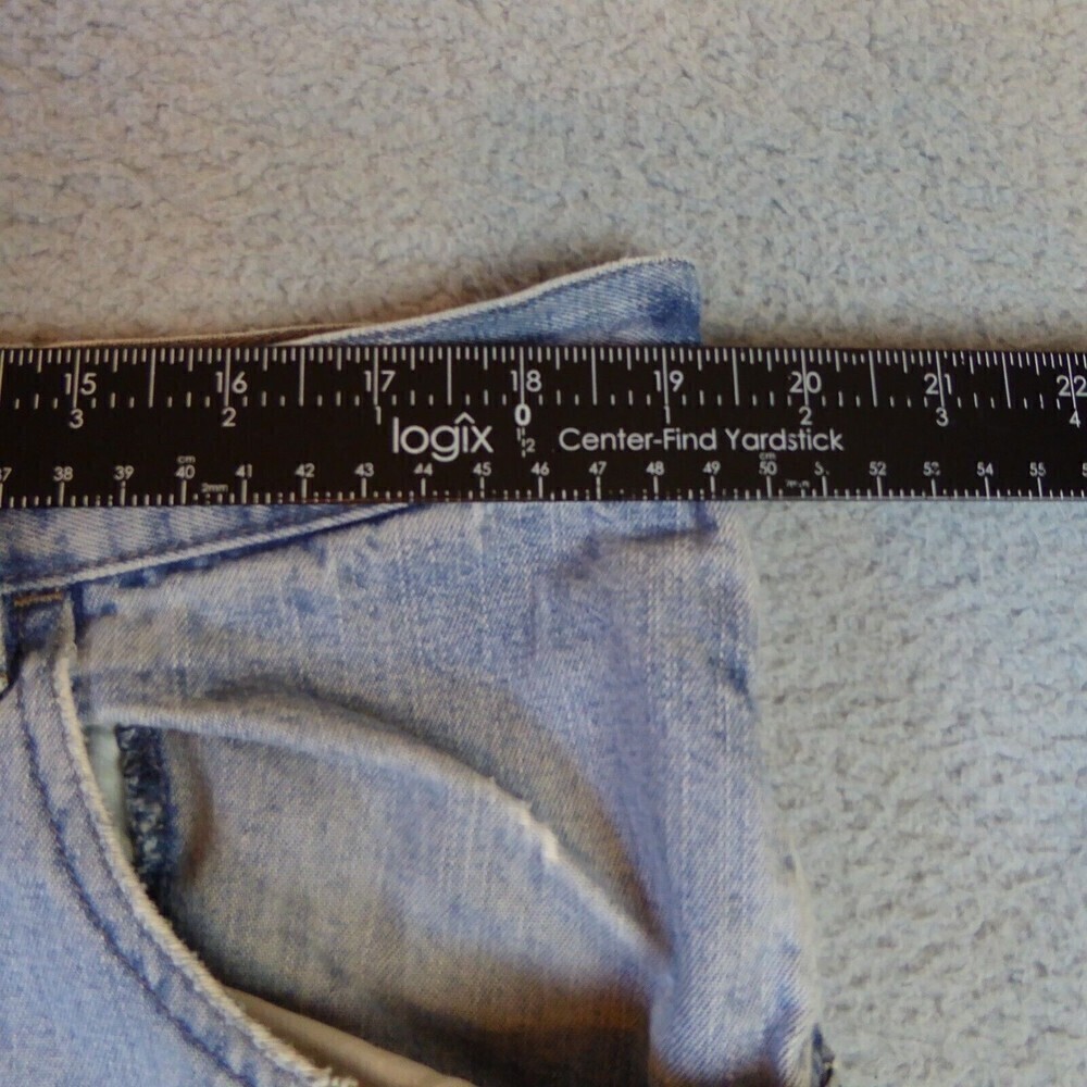 Vintage Wrangler Jeans Mens 38x31 Blue Carpenter Light Wash Straight Leg Painter - Picture 10 of 12